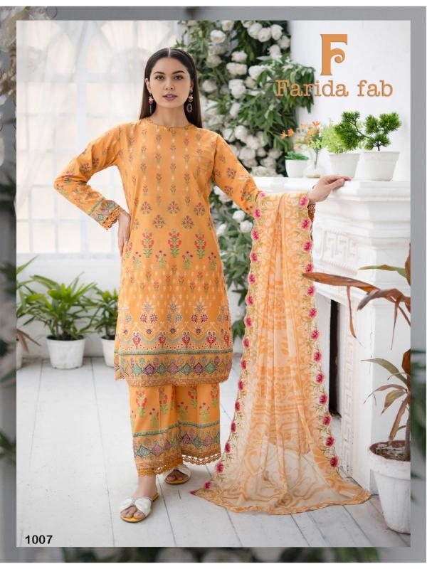 Farida Fab Spring Summer Cotton Dress Material Collection